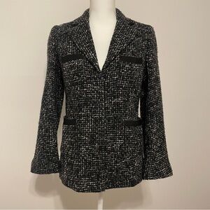 Sinéquanone Tweed Blazer Jacket Size 8 (38 EUC) Cotton Blend Single Breast